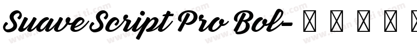 Suave Script Pro Bol字体转换